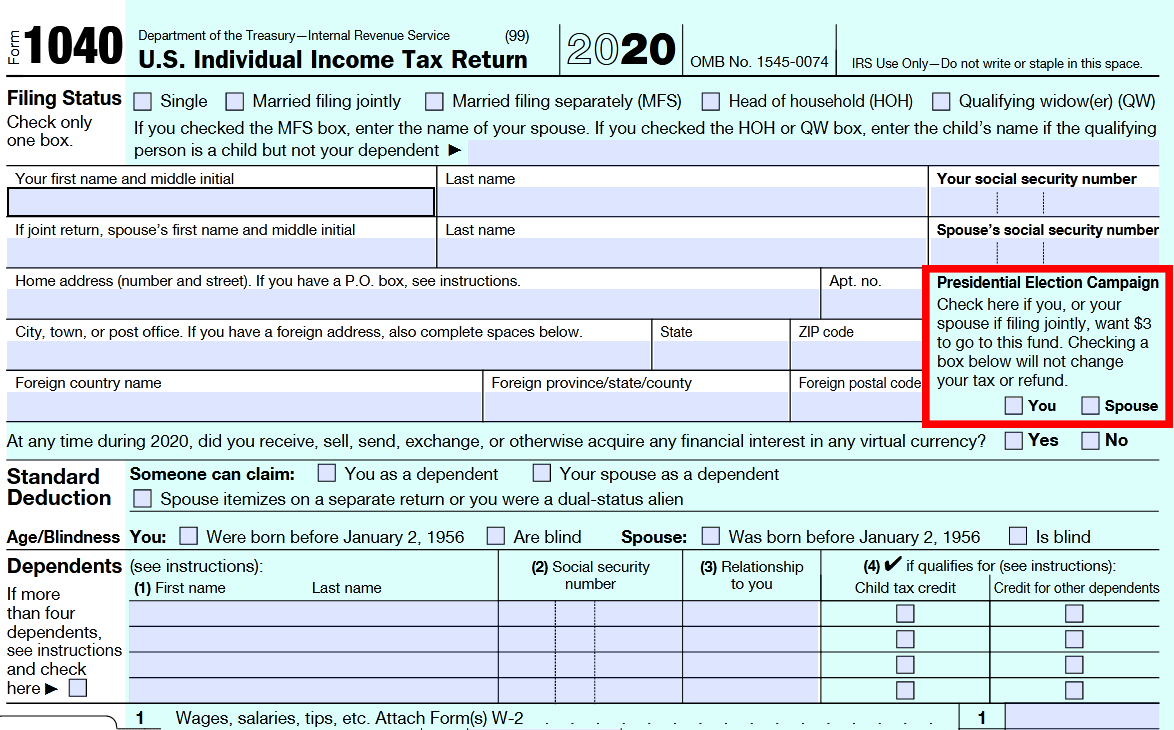 How the $3 campaign contribution check box on your tax form works
