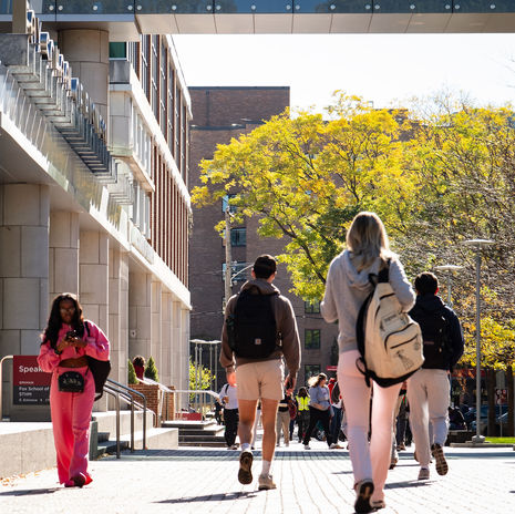 Students walking on Main Campus